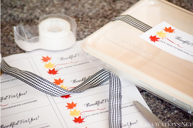 Free Printable Thanksgiving Leftover Labels - Casa Watkins Living