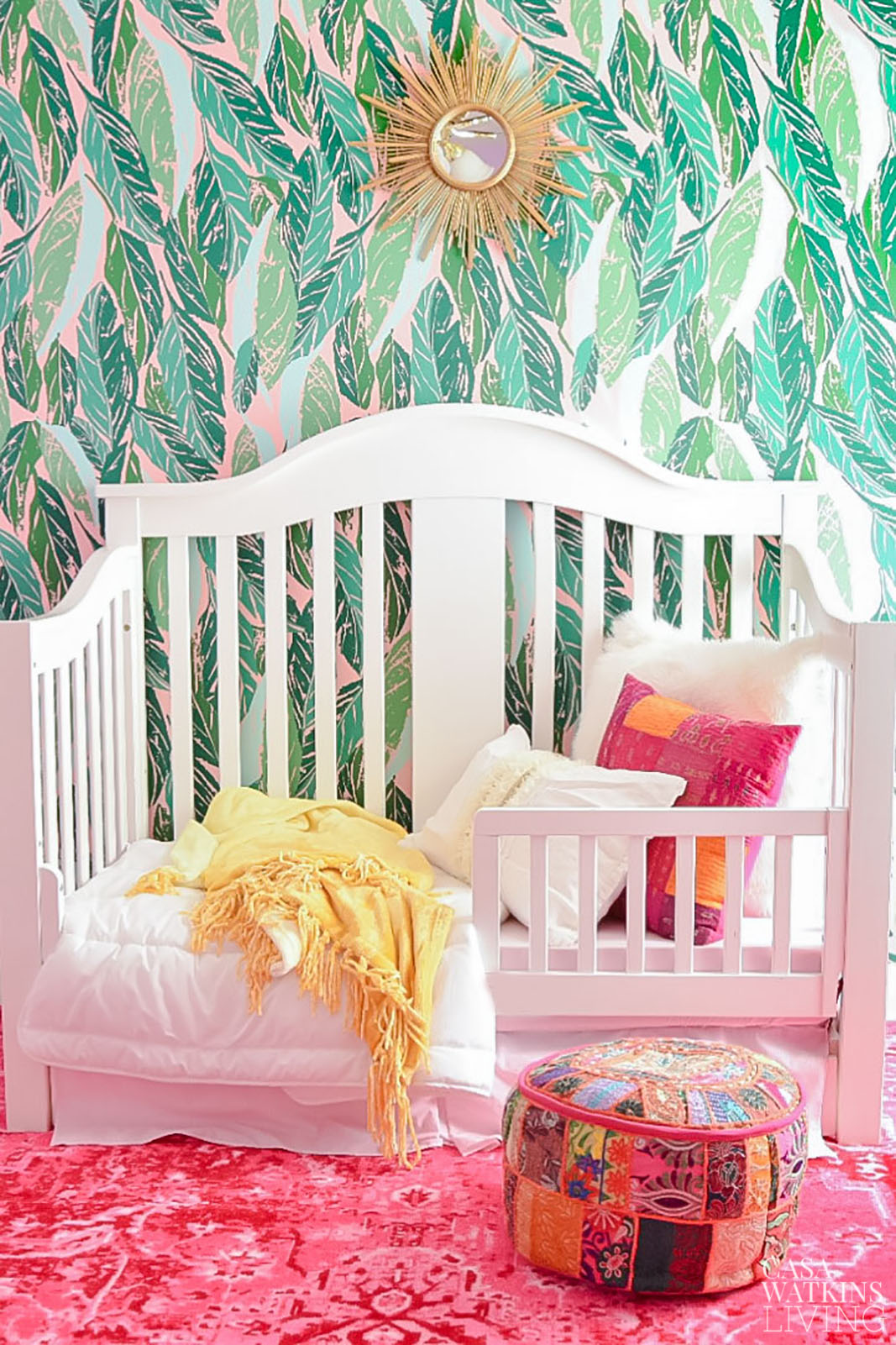 Colorful Global Boho Girl's Room Reveal - Casa Watkins Living