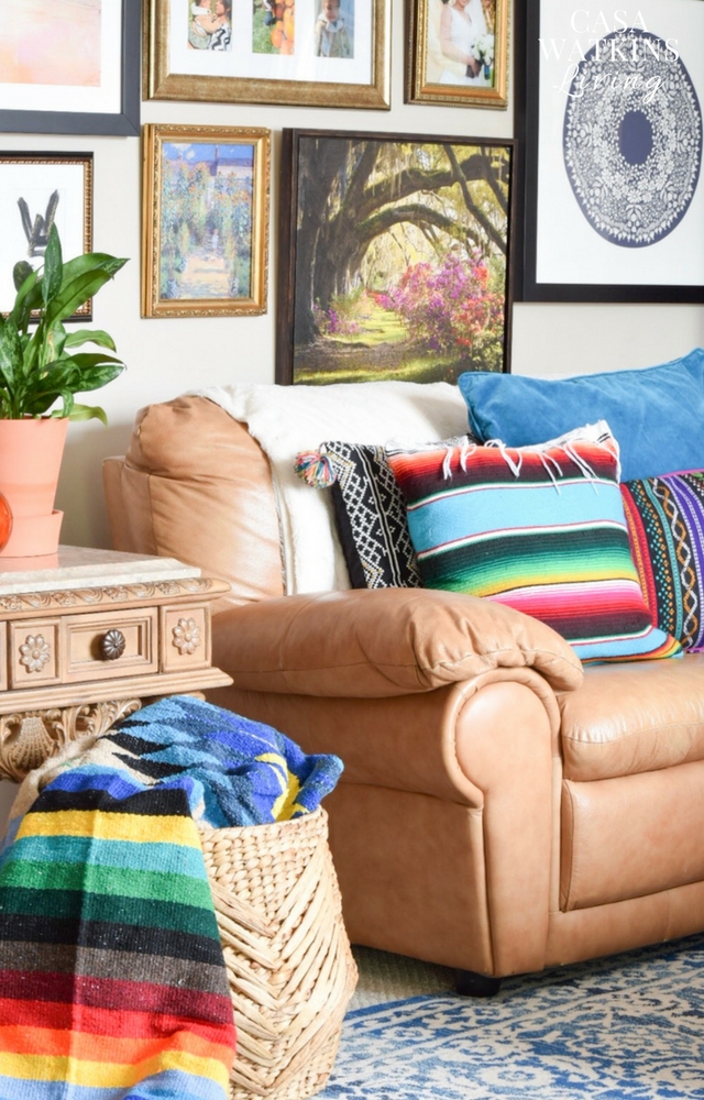 10 Ways To Decorate With Mexican Blankets For Fall - Casa Watkins Living