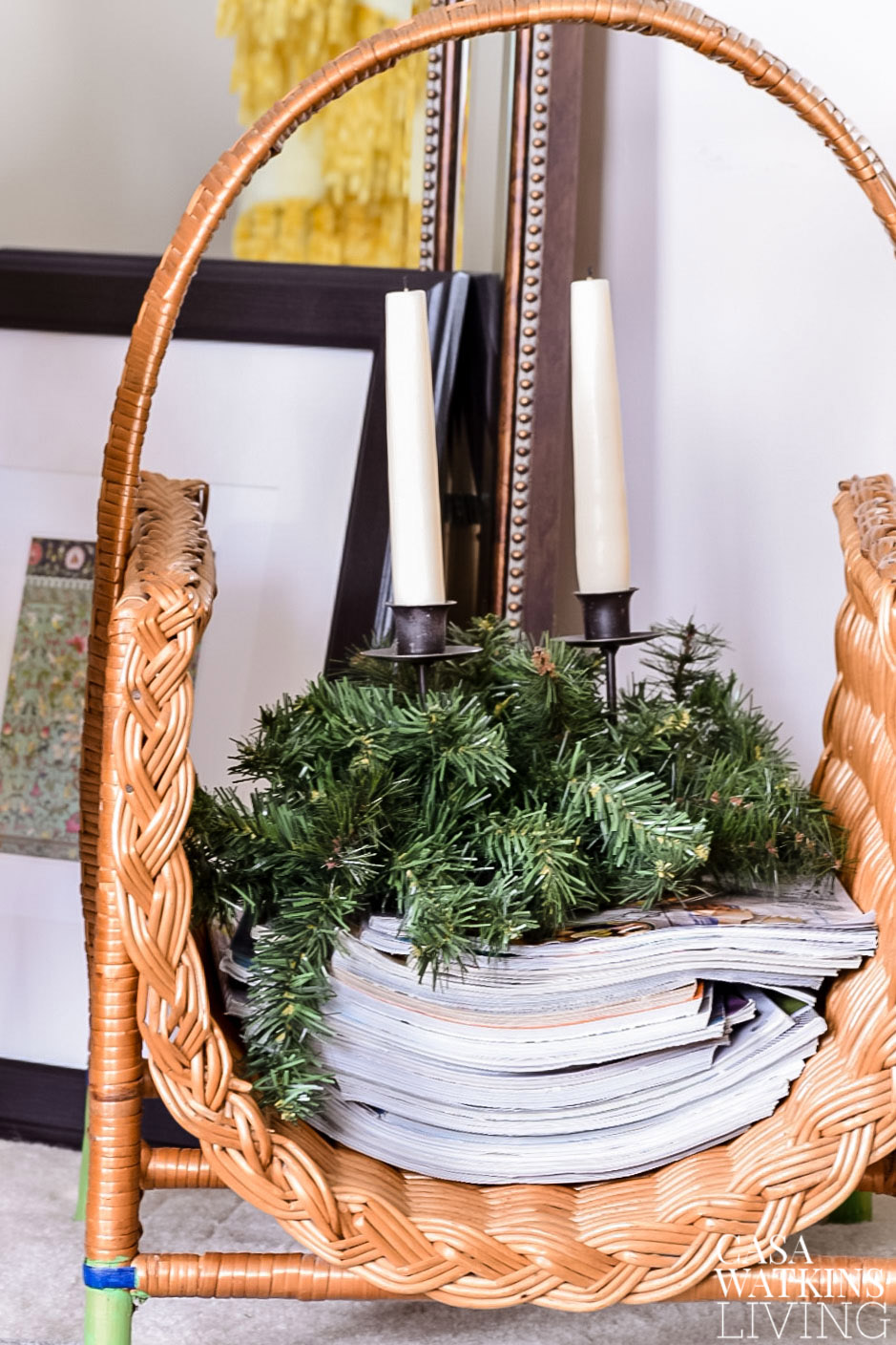 howtodecoratebasketchristmas Casa Watkins Living
