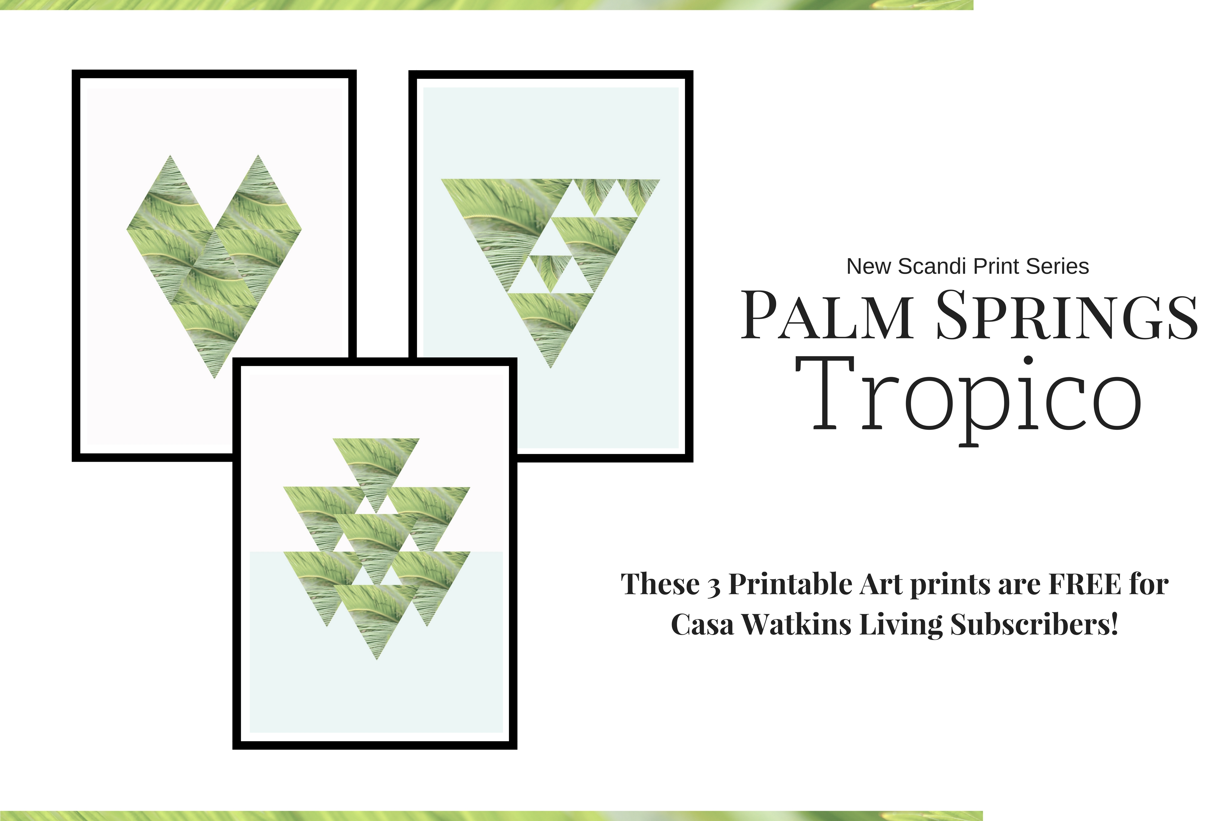 Printable Scandinavian Style Tropical Heart Art - Casa Watkins Living