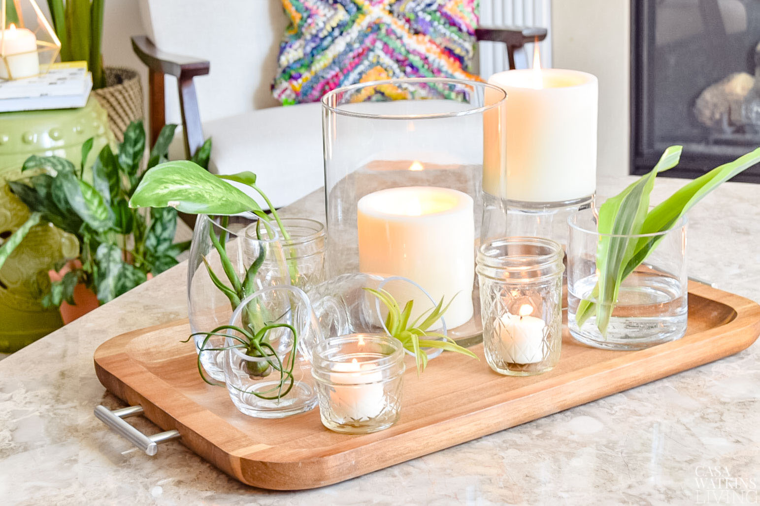 How To Style A Coffee Table Tray For Spring - Casa Watkins Living