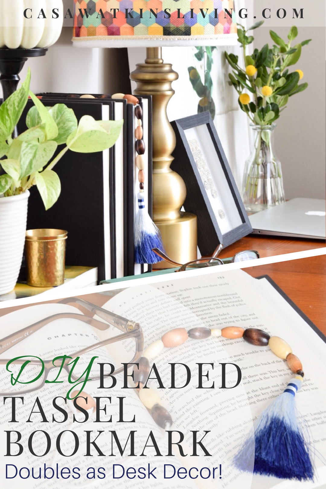 DIY Beaded Tassel Bookmark - Casa Watkins Living