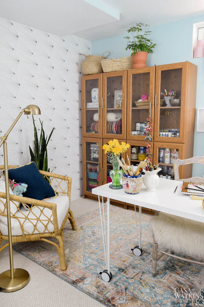 Boho Chic Craft Room and Office Reveal - Casa Watkins Living