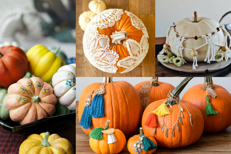 13 Ways To Decorate Pumpkins in Bohemian Style - Casa Watkins Living