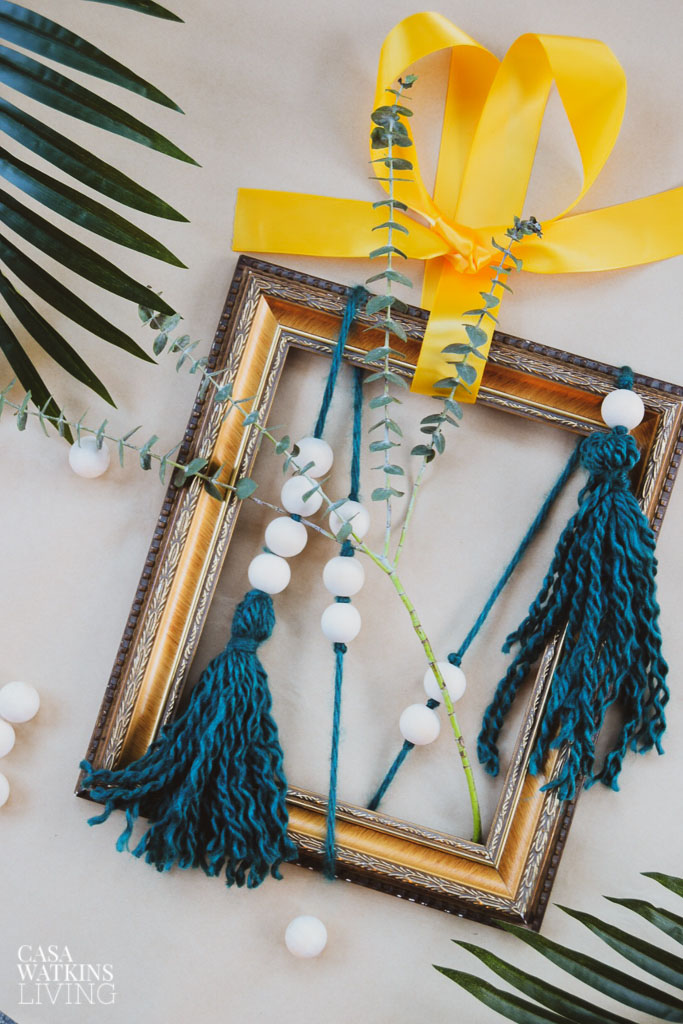 Boho Picture Frame Wreath Tutorial - Casa Watkins Living