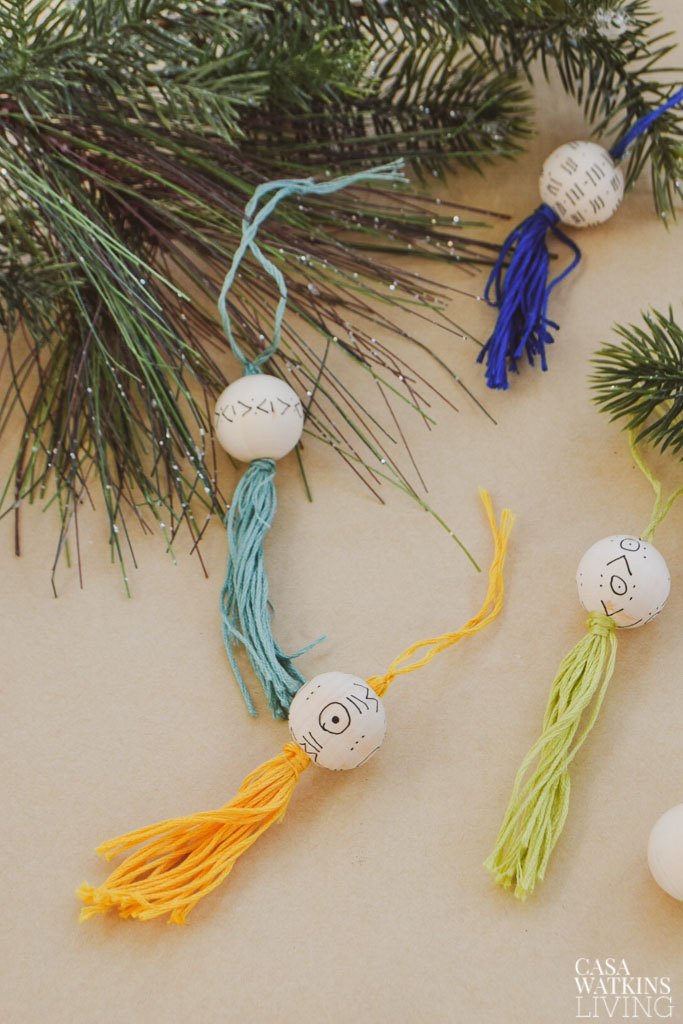 Diy Global Bohemian Wood Bead Ornaments Casa Watkins Living