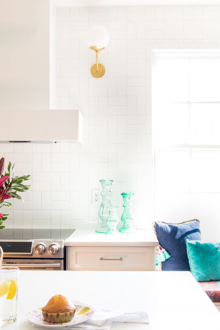 Modern White Bohemian Kitchen Renovation: Reveal - Casa Watkins Living