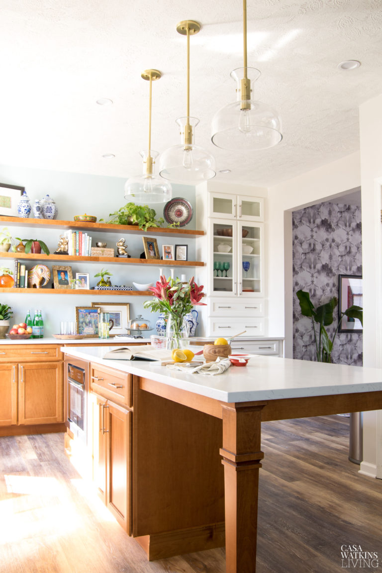 Modern White Bohemian Kitchen Renovation: Reveal - Casa Watkins Living