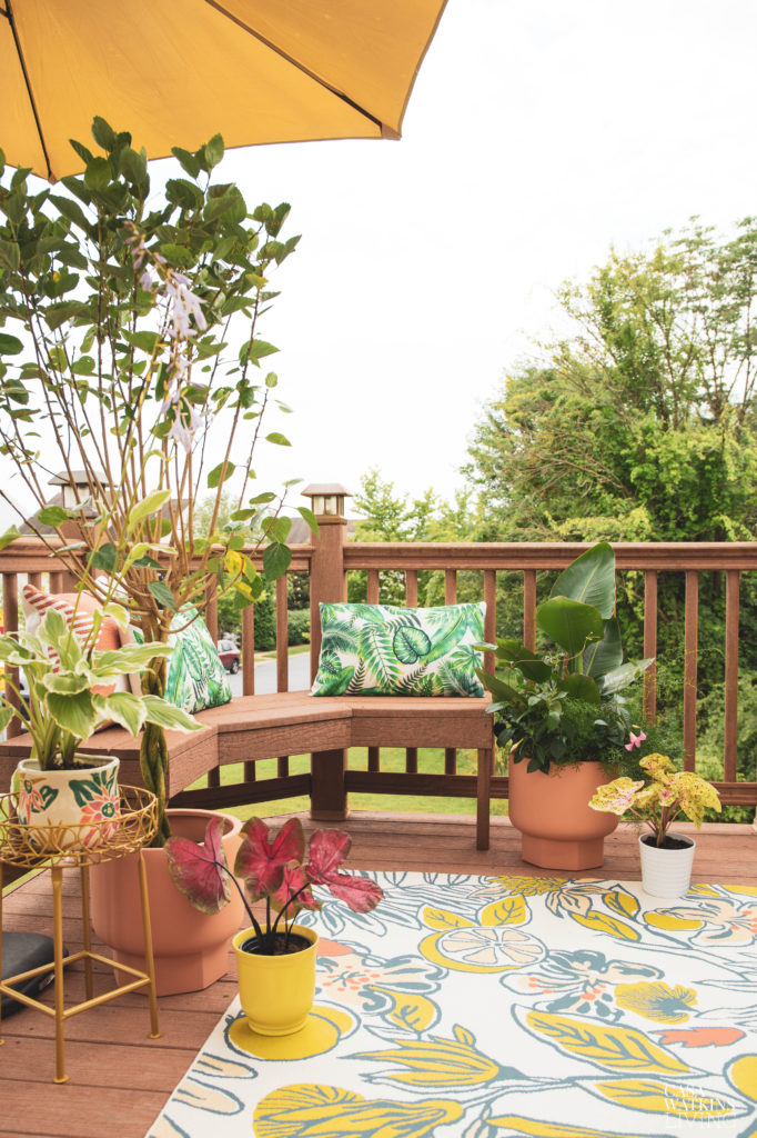 Boho Chic Small Deck Decorating - Casa Watkins Living