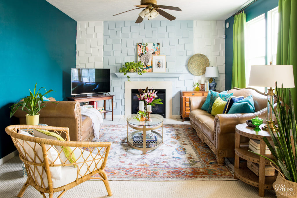 Blue Living Room Walls - Casa Watkins Living