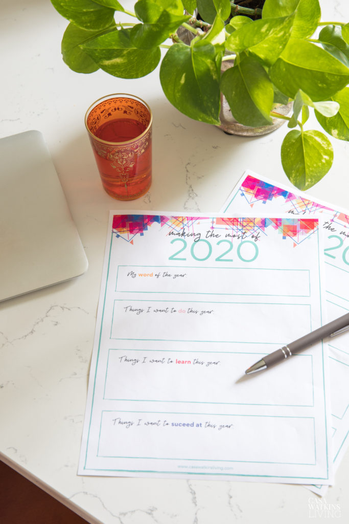 New Years Resolution Printable Worksheet - Casa Watkins Living