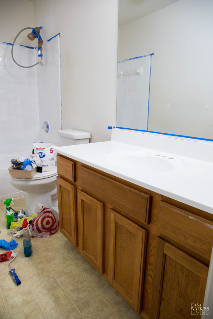 Diy Bathroom Countertop Resurfacing Steps Casa Watkins Living 