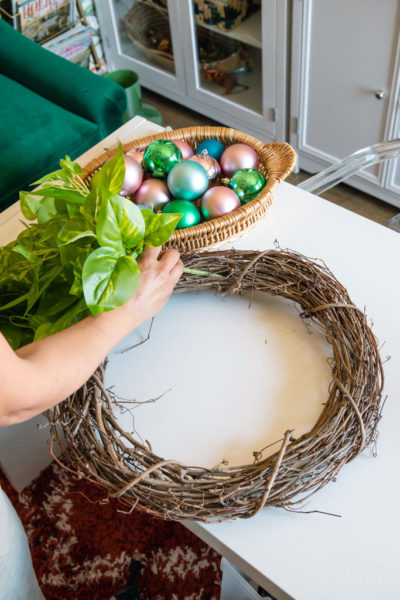 DIY Botanical Christmas Wreath - Casa Watkins Living