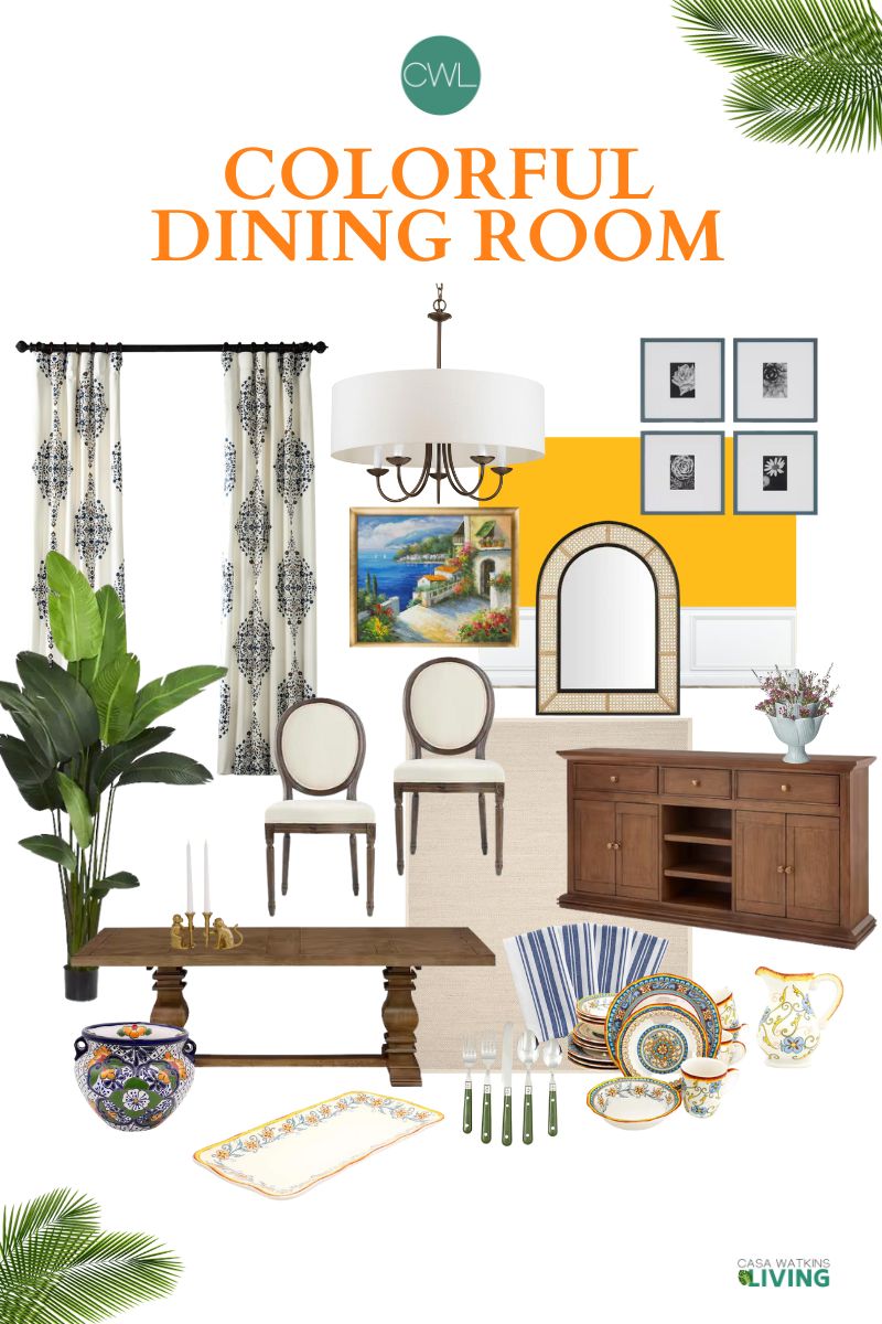 Bright and Sunny Yellow Dining Room - Casa Watkins Living
