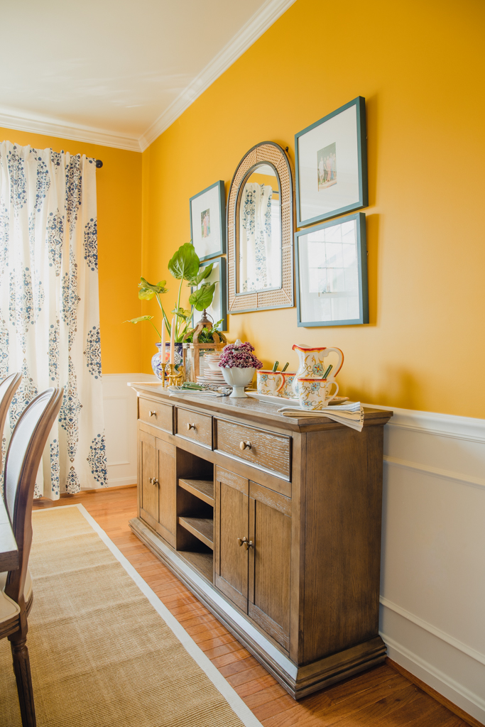 Bright and Sunny Yellow Dining Room - Casa Watkins Living